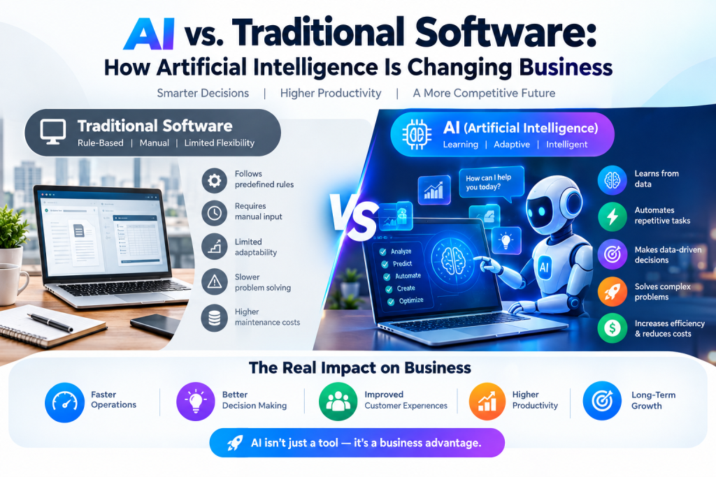 AI vs. Traditional Software How Artificial Intelligence Is Changing Business